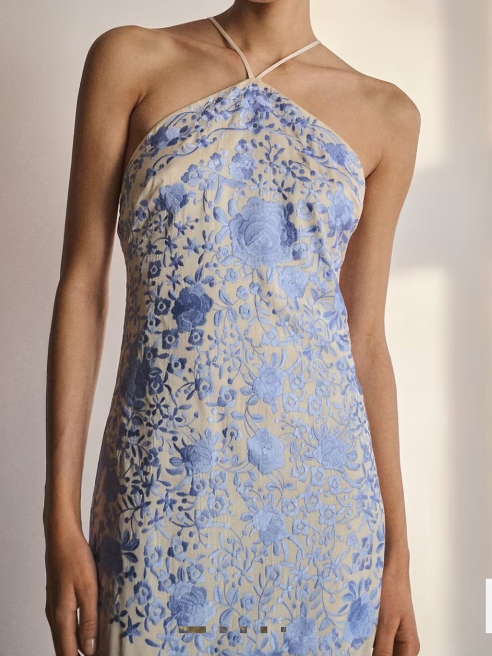 Mango Strapless Floral Fringe Dress FLORAL-EMBROIDERED DRESS WITH FRINGE DETAIL - Picture 6 of 6